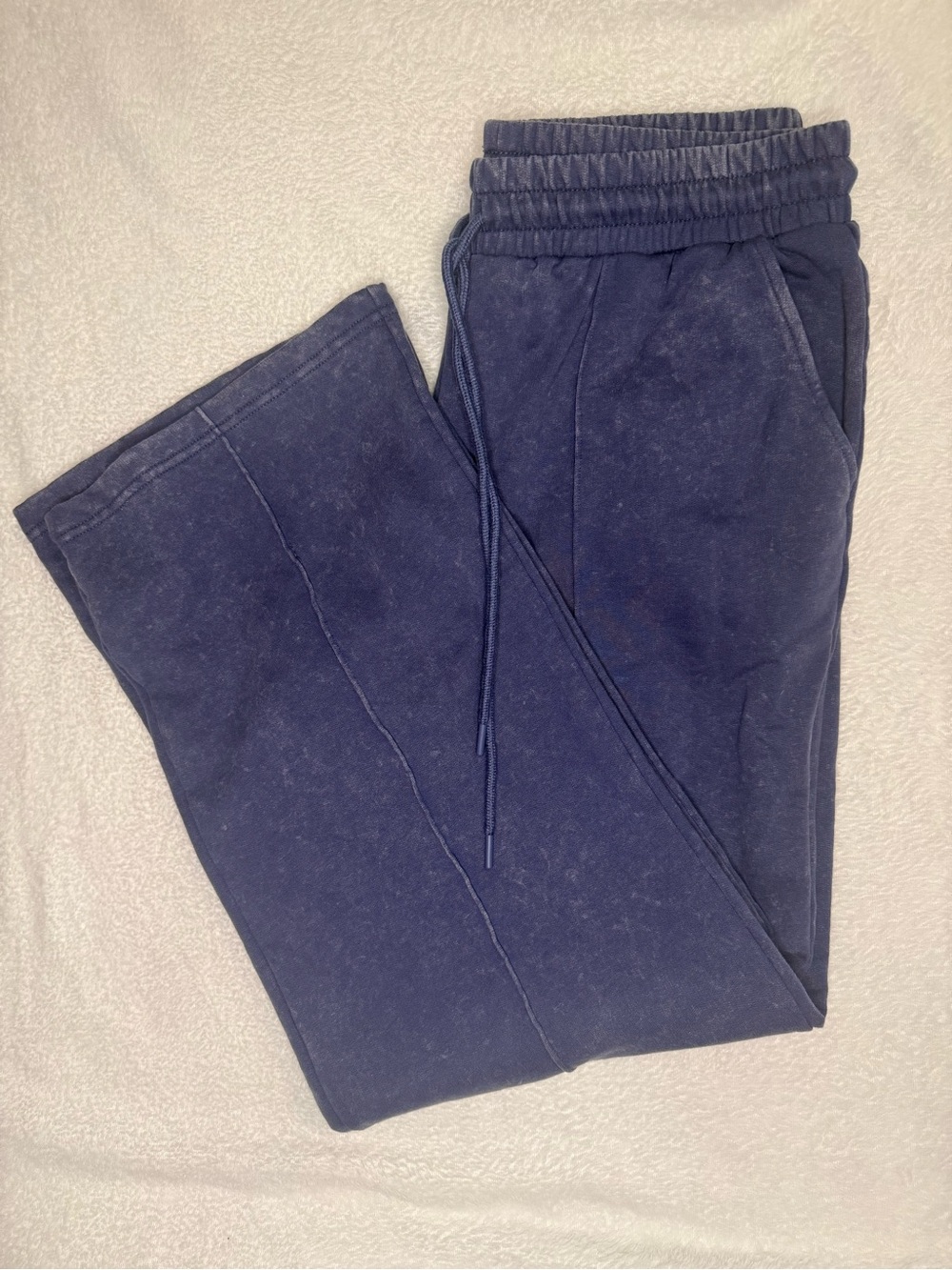 Navy Elastic Waist Drawstring Joggers